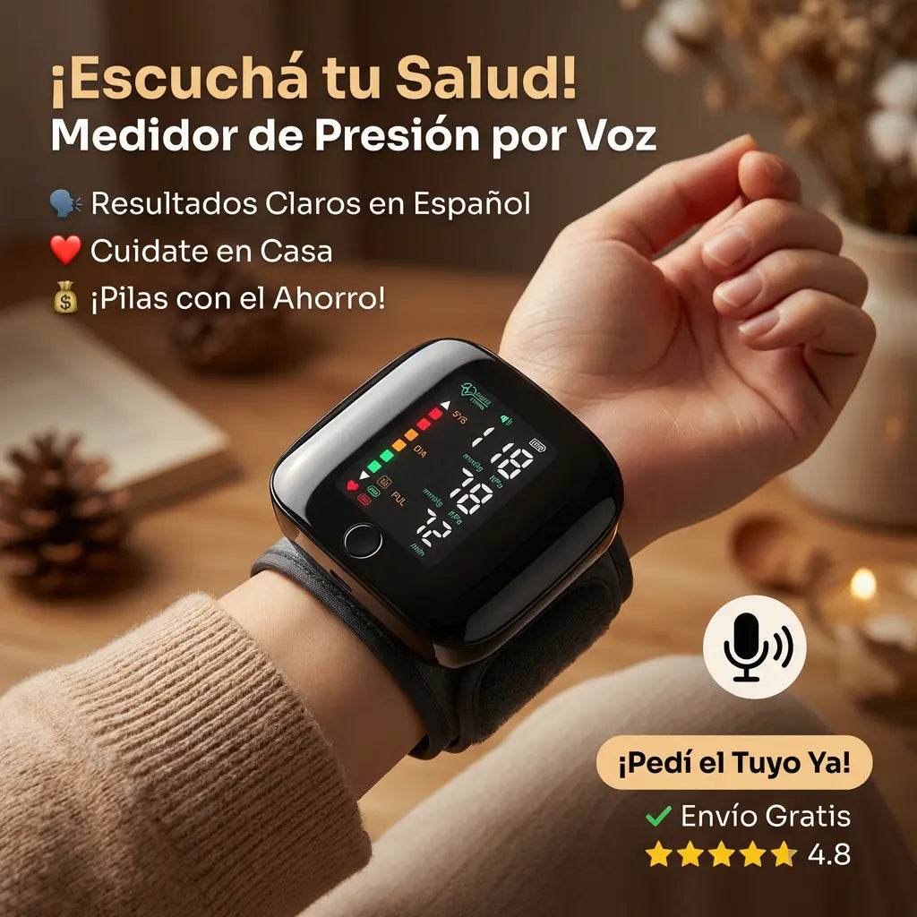 TENSIOMETRO: Medidor de presión arterial- Lectura por voz