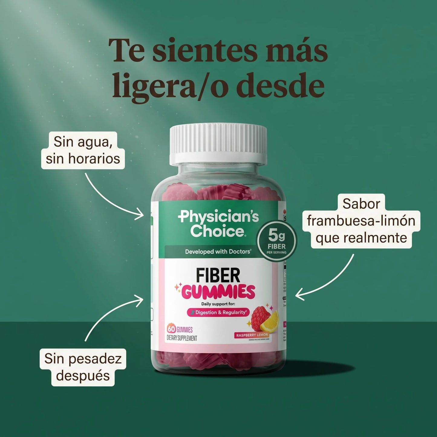 Fiber Gummies 5 gramos de fibra