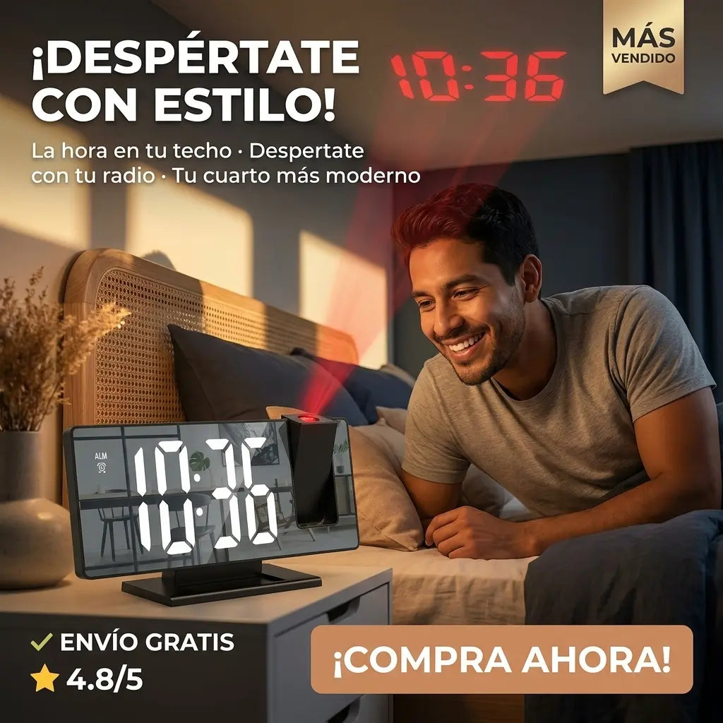 RELOJ LED CON PROYECTOR