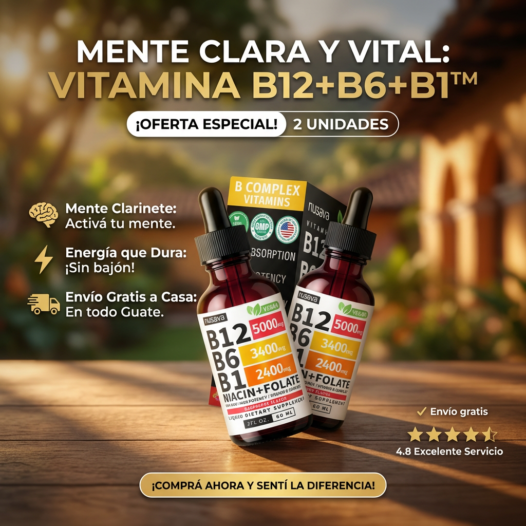 Vitamina B12+B6+B1™ PAGA 1 Y LLEVA 2: Mente Clara y Vital